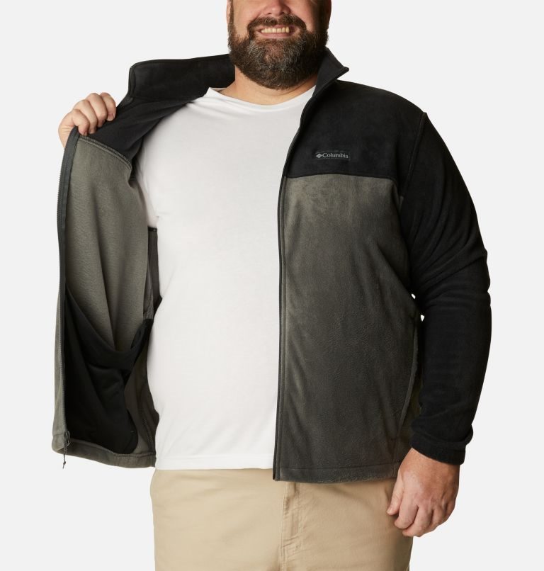 Men's Columbia Steens Mountain 2.0 Full Zip Fleece Jackets Black / Grey | Plus Size CA-F6305